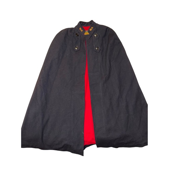 Bruck-Curtis Jackets & Blazers - Vtg SH Bruck Curtis L.A. Nurses Wool Navy Red Cape uniform 40's 50's costume EUC